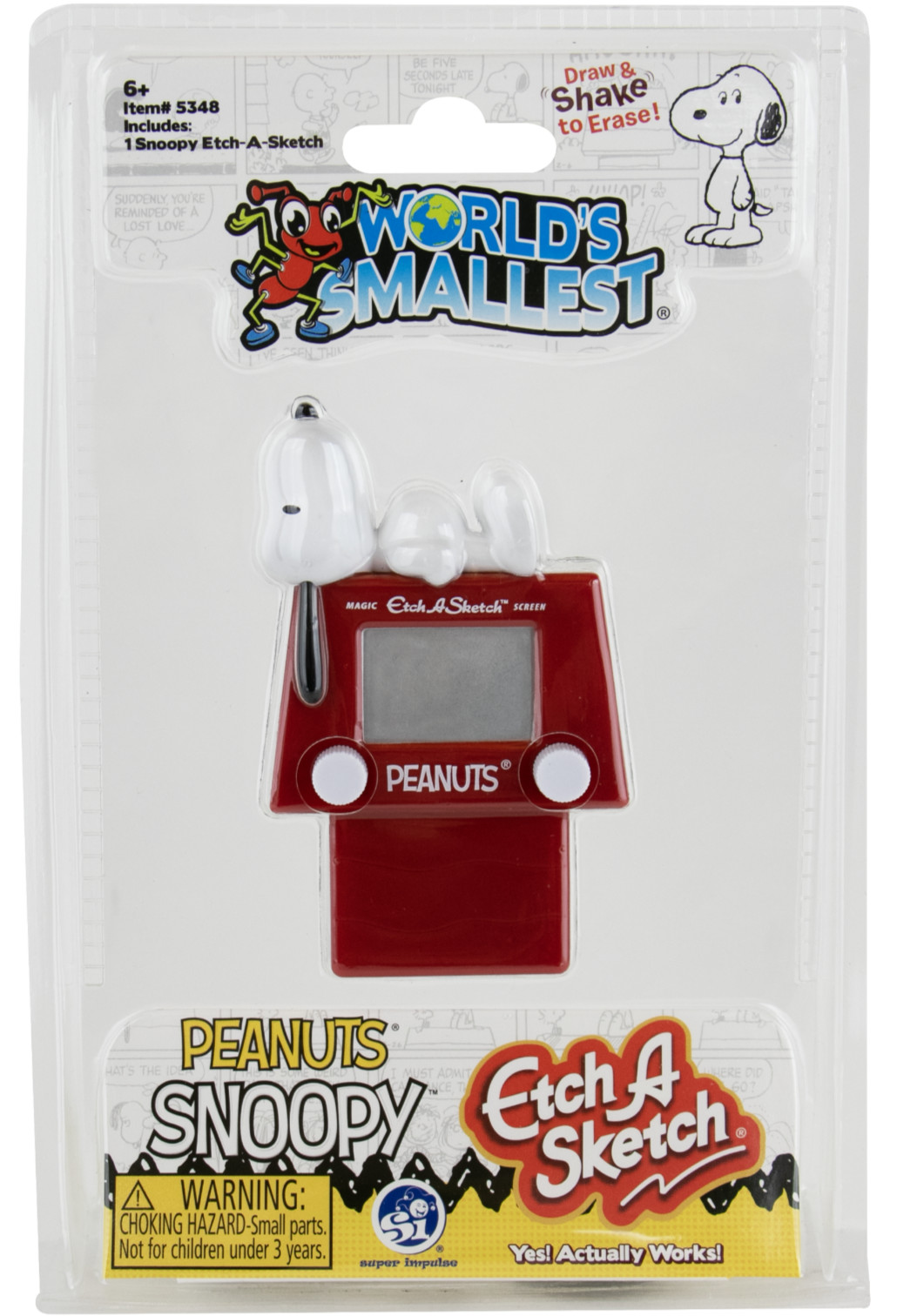 World's Smallest SNOOPY ETCH-A-SKETCH Peanuts Mini Toy