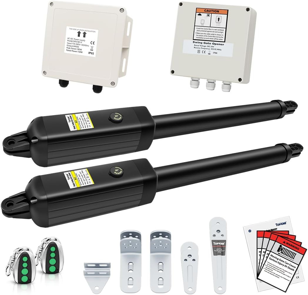 PW302 Dual Swing Gate Opener - 12ft Gates, Remote & Solar Ready PW302 Dual Swing Gate Opener - 12ft Gates, Remote & Solar Ready
