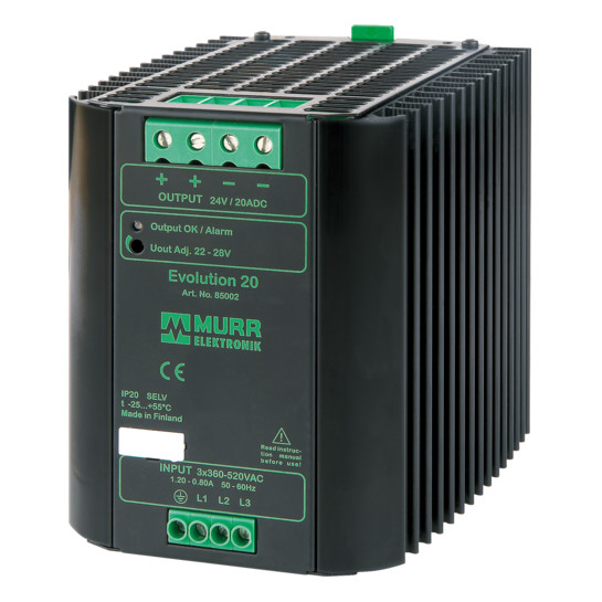 (1) Murr Elektronik 85002 Evolution 24VDC Power Supply 3 Phase (Factory Sealed) (1) Murr Elektronik 85002 Evolution 24VDC Power Supply 3 Phase (Factory Sealed)