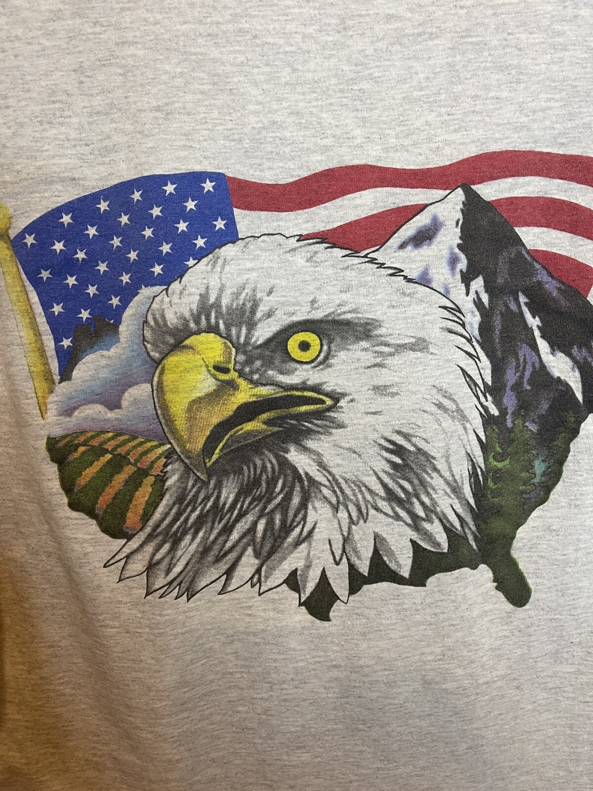 Vintage American Pride Eagle T-Shirt Men XL Short Sleeve Graphic Heathered Gray Vintage American Pride Eagle T-Shirt Men XL Short Sleeve Graphic Heathered Gray