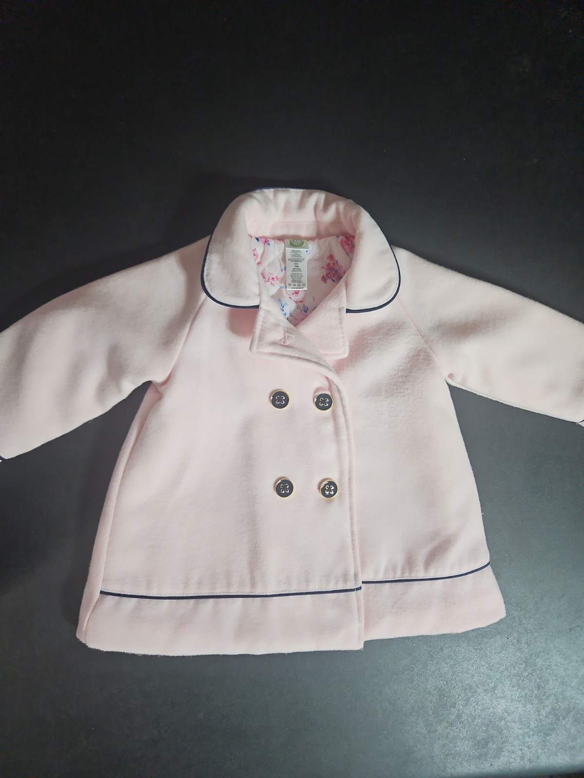 Little Me Light Pink Infant Peacoalt/Jacket Size 18Months With Distinctive Pink
