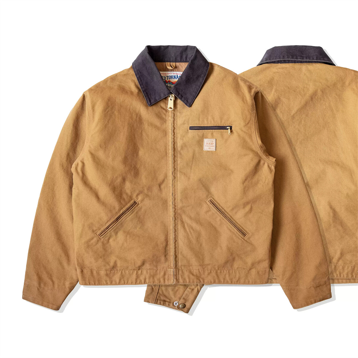 Red Tornado Retro Duck Detroit Jacket Men Classic Workwear Coat Cotton Lined Top Red Tornado Retro Duck Detroit Jacket Men Classic Workwear Coat Cotton Lined Top