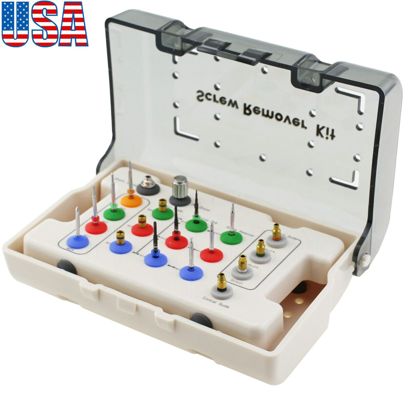 US Universal Implant & Fractured Screw Removal Kits Master FSRK-02 NeoBiotech