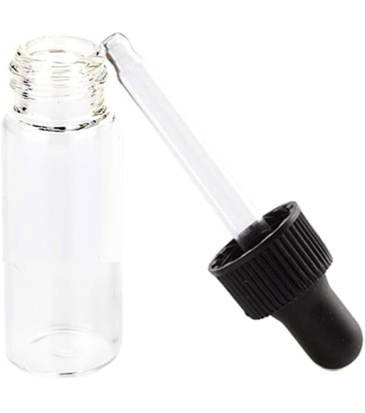 1 Dram 4 ML CLEAR Glass Vial With Glass Dropper Pack of 24