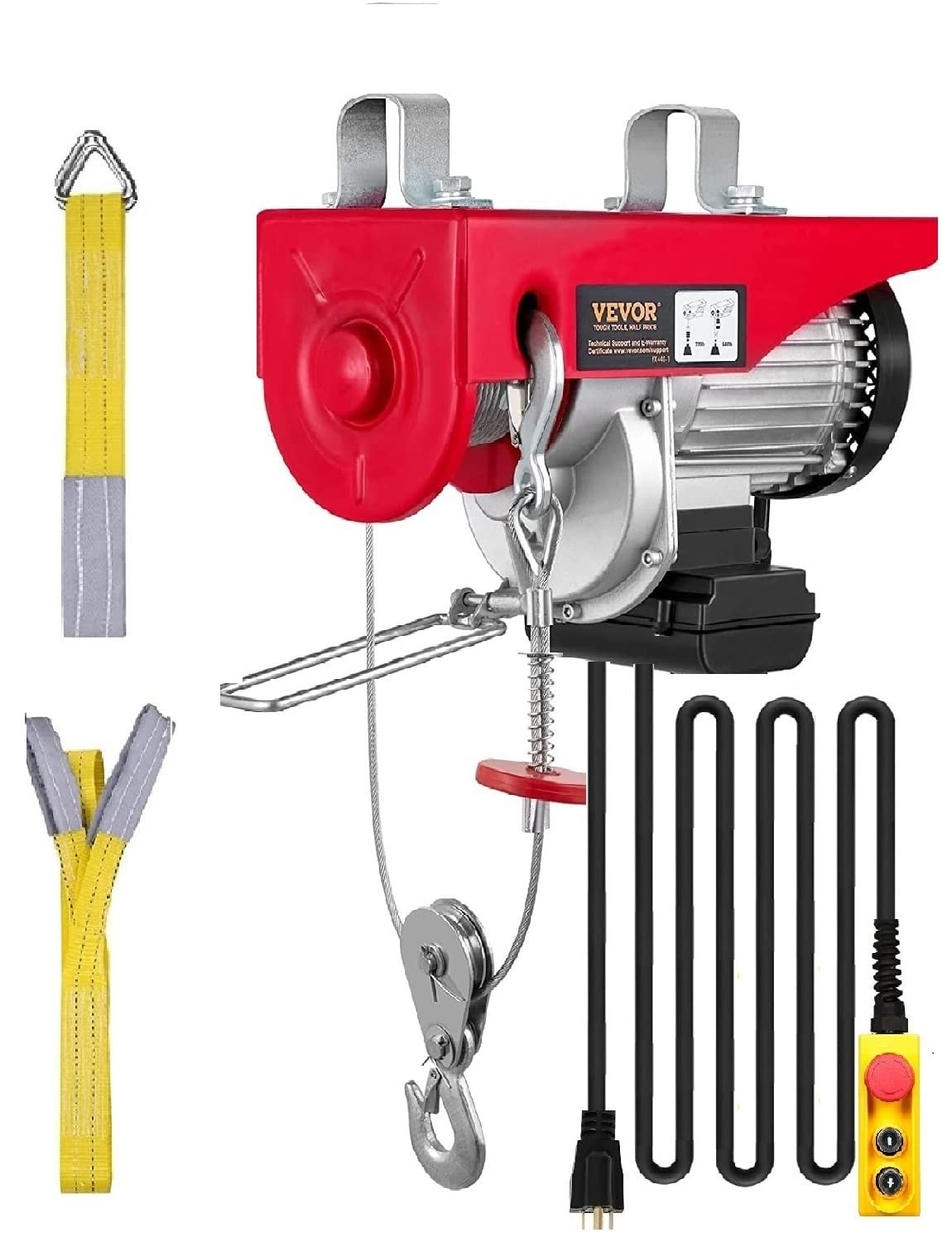 VEVOR 14FT Electric Hoist 1320lbs Wired Remote Control with Powerful Motor