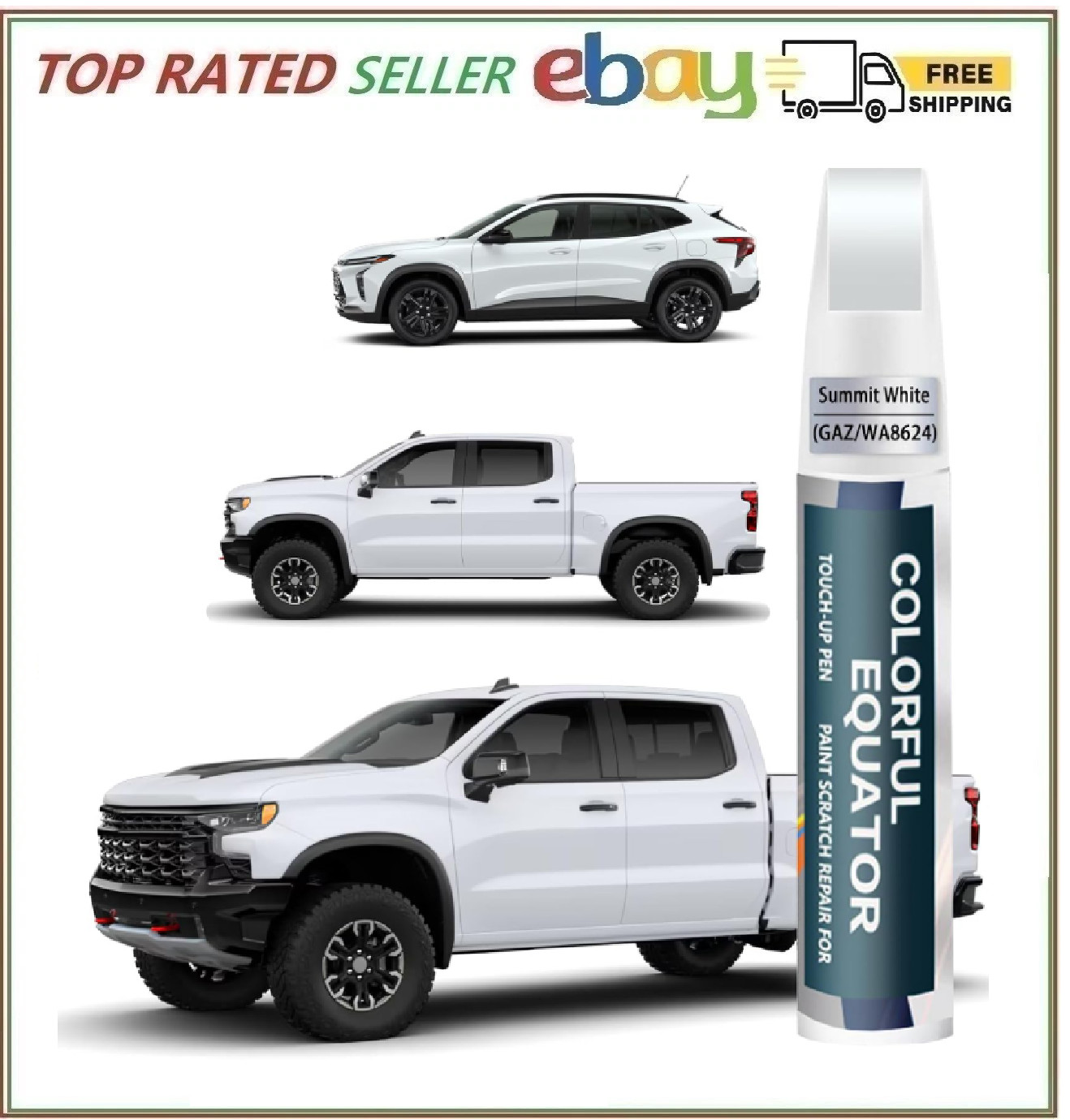 Summit White Touch Up Paint for Chevrolet Scratch Repair Pen