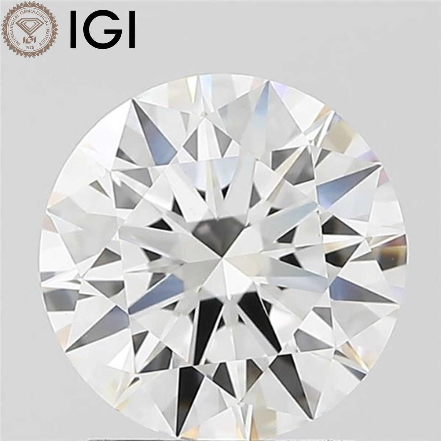CVD Lab Grown 1.90 Carat Round Cut IGI Certified F Color VVS2 Clarity Diamond