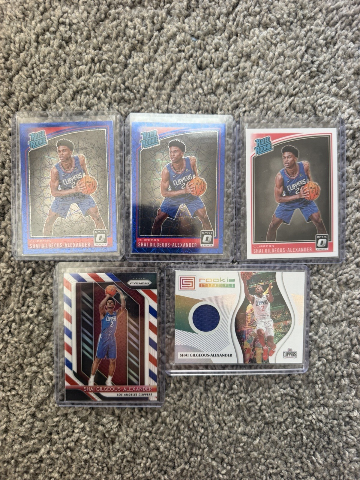 Panini 2018-19 Shai Gilgeous-Alexander Clippers RC (lot Of 5)