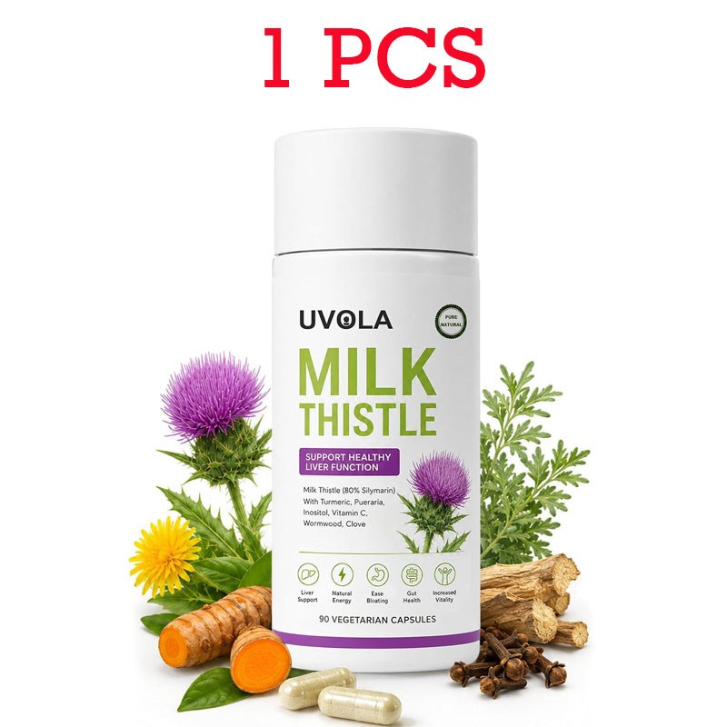 1/2 Bottles Uvola Milk-Thistle Supplement, 80% Silymarin Liver Support Formula