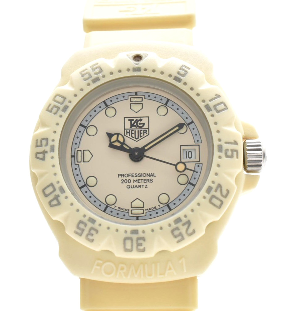 Vintage [Exc+5] TAG HEUER Formula 1 361.508 Cream 28mm Qz Ladies Watch JAPAN