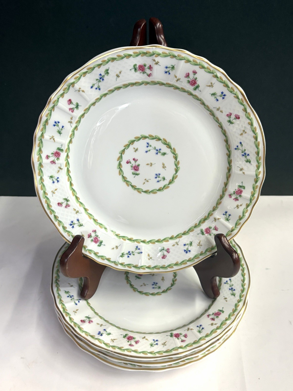 Set of 6 Bernardaud Limoges Artois Vert Salad Plates 8-1/2