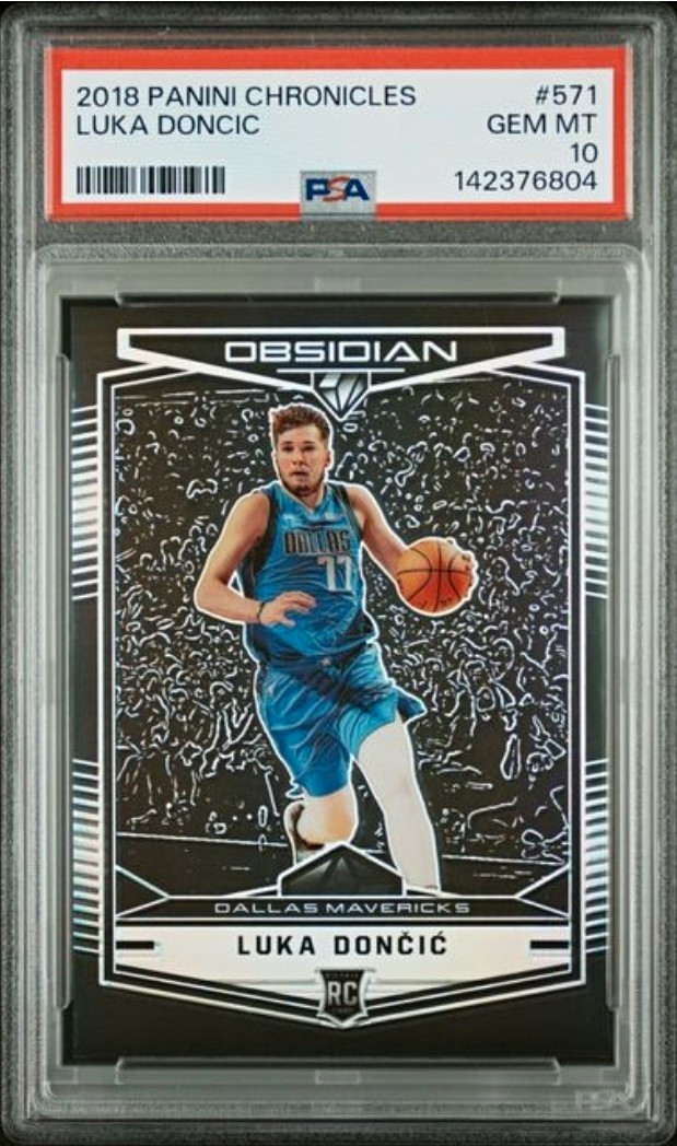 Panini 2018-19 Chronicles Obsidian Preview Card Luka Dončić RC #571 PSA 10