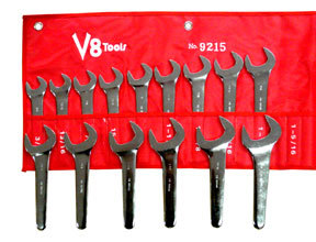 V8 Tools 9215 15pc SAE Service Wrench Set for Trucks and Cars