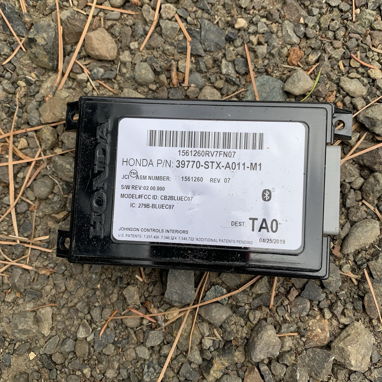 2007 2008 2009 ACURA MDX BLUETOOTH CONTROL MODULE 39770-STX-A011-M1 OEM USED