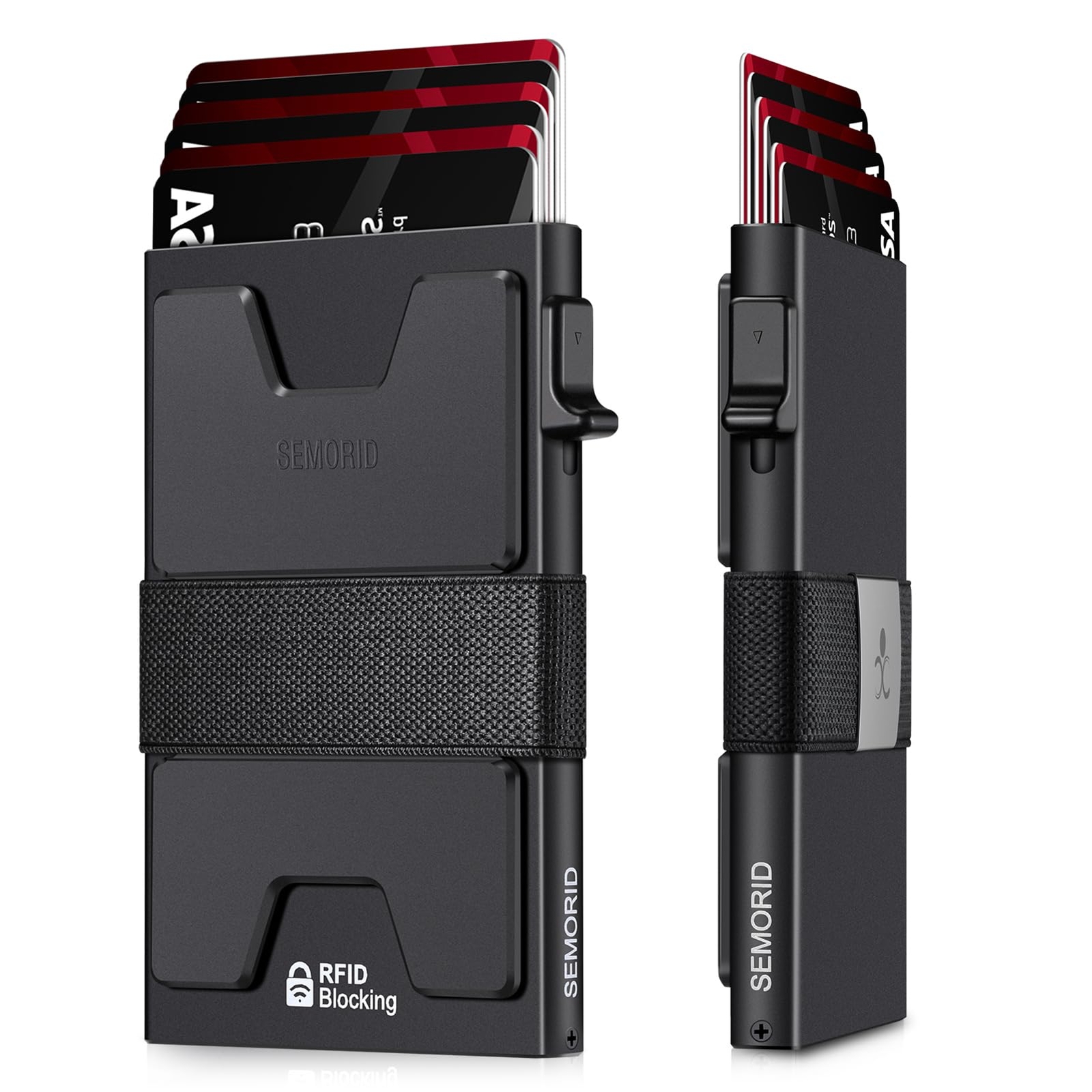 Cartera Para Hombres Billetera de Tarjetas Crédito Clip Dinero Bloqueo RFID 2025