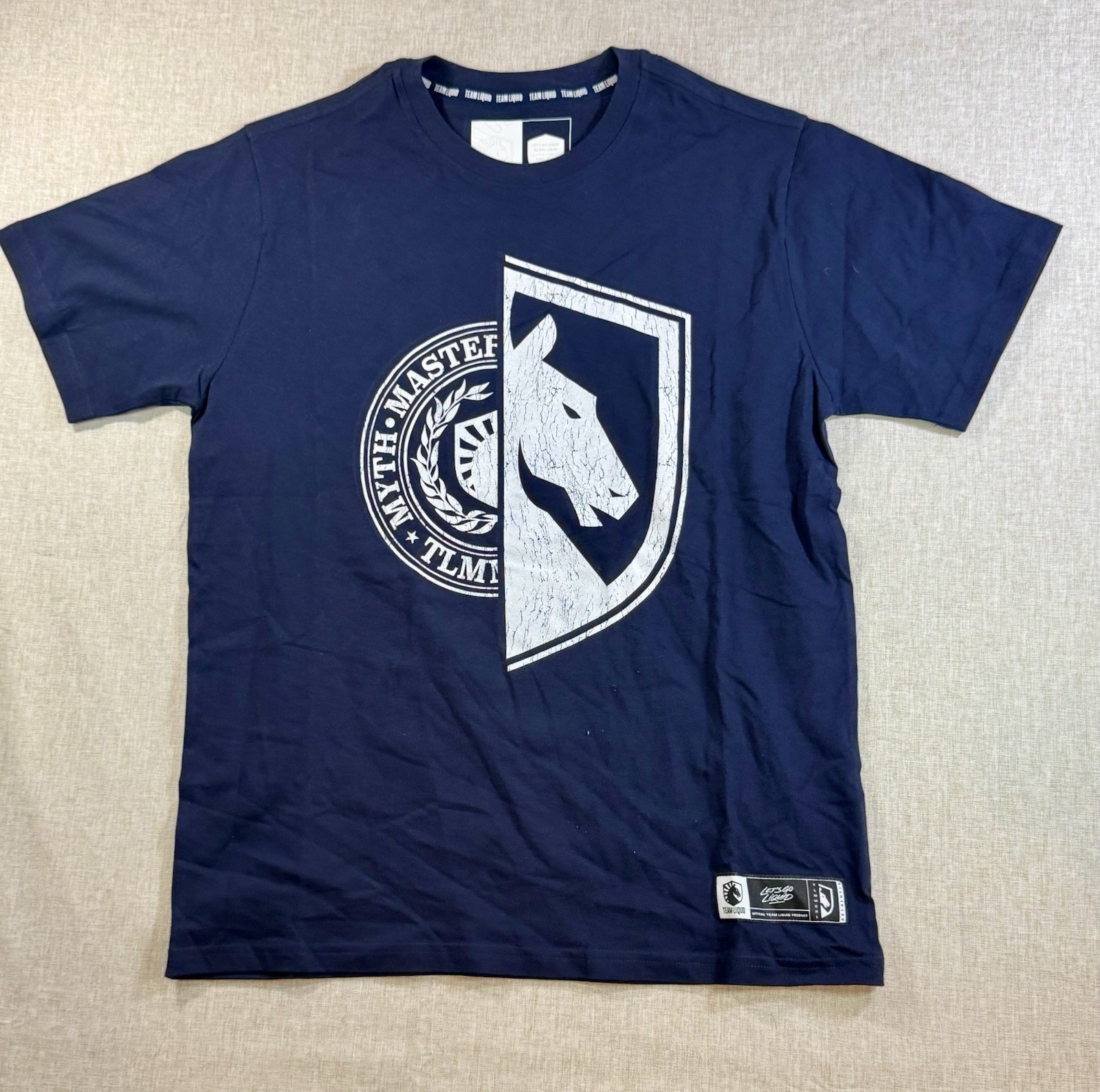 Team Liquid Halftime Short Sleeve Tee Navy Blue Esports Graphic T-Shirt Small S