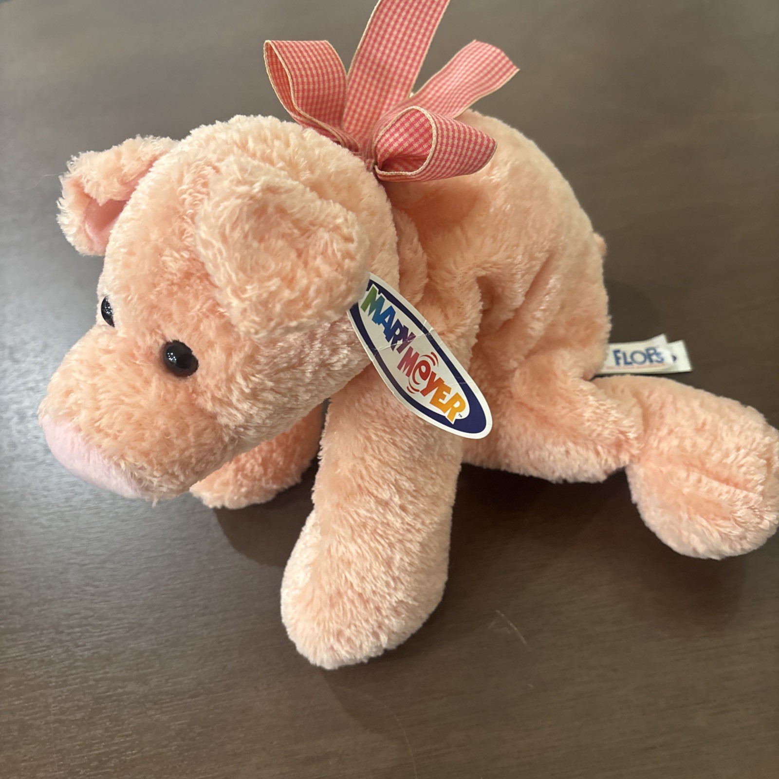 Vintage 1999 Mary Meyer Flip Flops Weighted Plush Pig w/tag Bean Filled Y2K EXC