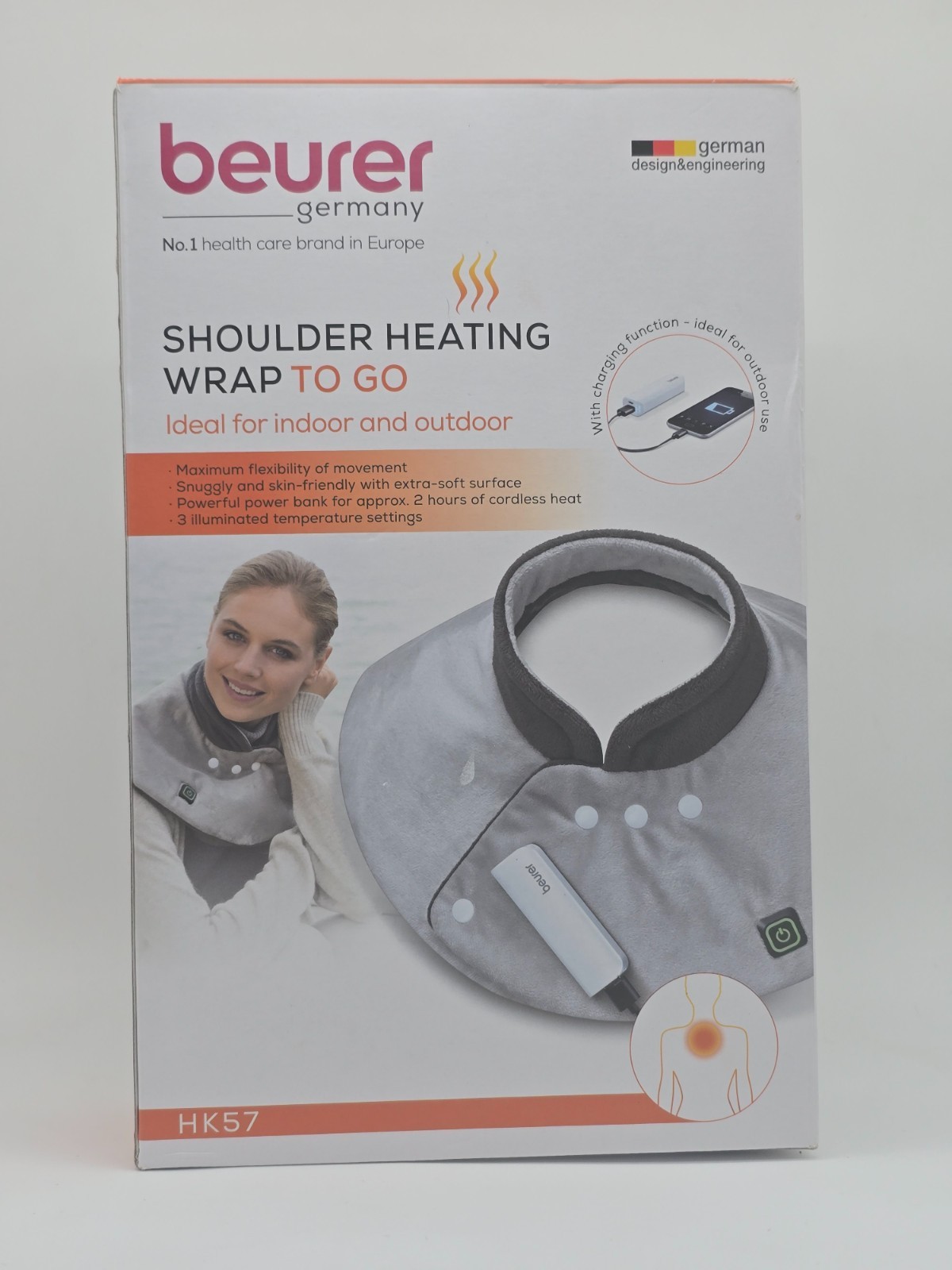 NEW Beurer Germany Portable Shoulder Heating Wrap To Go NEW Beurer Germany Portable Shoulder Heating Wrap To Go