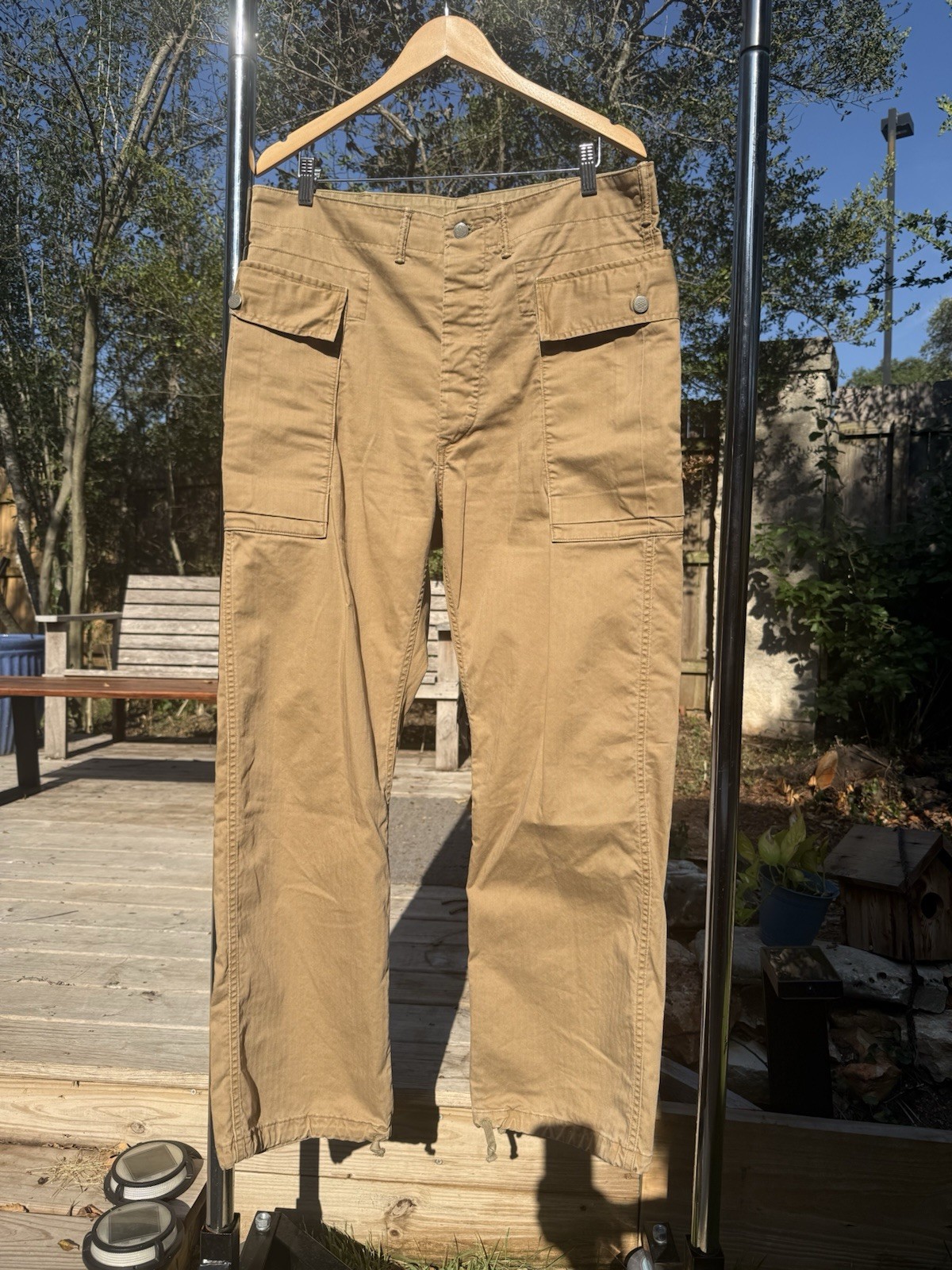 RRL Double RL HBT Chino Cargo Military Pants Paratrooper Safari Men’s 36x32 RRL Double RL HBT Chino Cargo Military Pants Paratrooper Safari Men’s 36x32