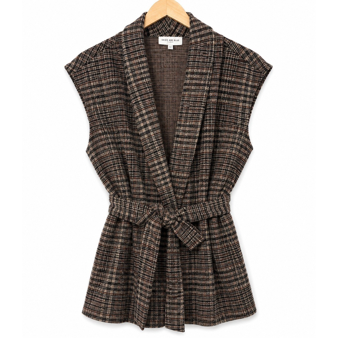 Skies Are Blue Curve Belted Knit Vest Women 3X NW0T