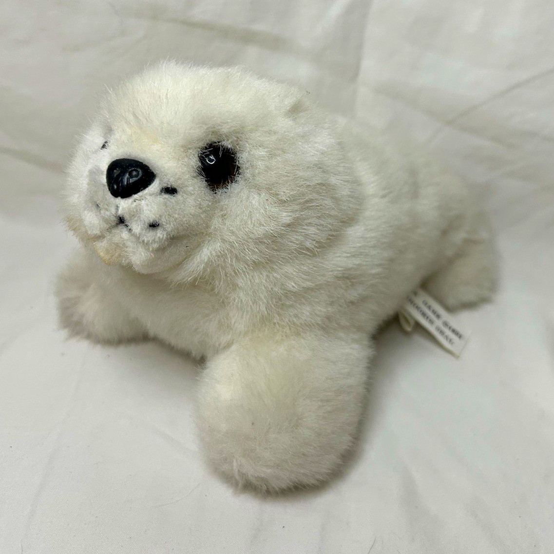 Vintage 1994 Ganz Chinookie Seal Plush White Harp Seal Pup Stuffed Animal 9