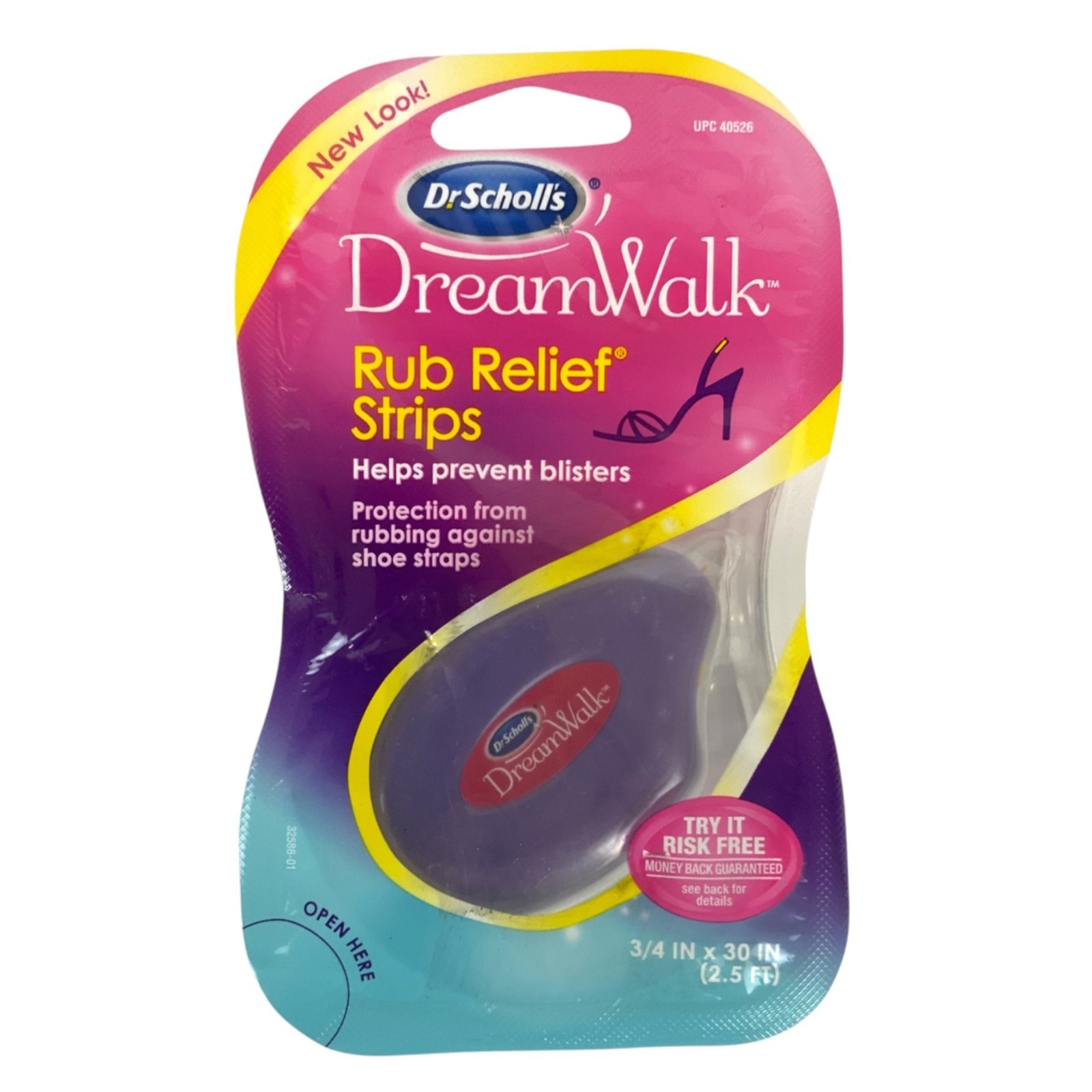 Dr Scholls DreamWalk Rub Relief Strips Prevents Blisters Portable Dispenser