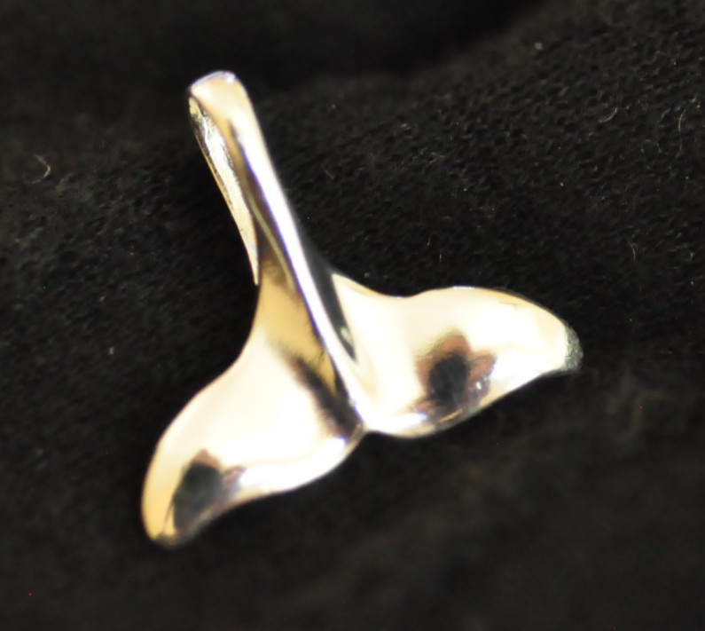 NEW 925 Sterling Silver Whale Tail Pendant – Ocean Sea Life Charm Polished Looks