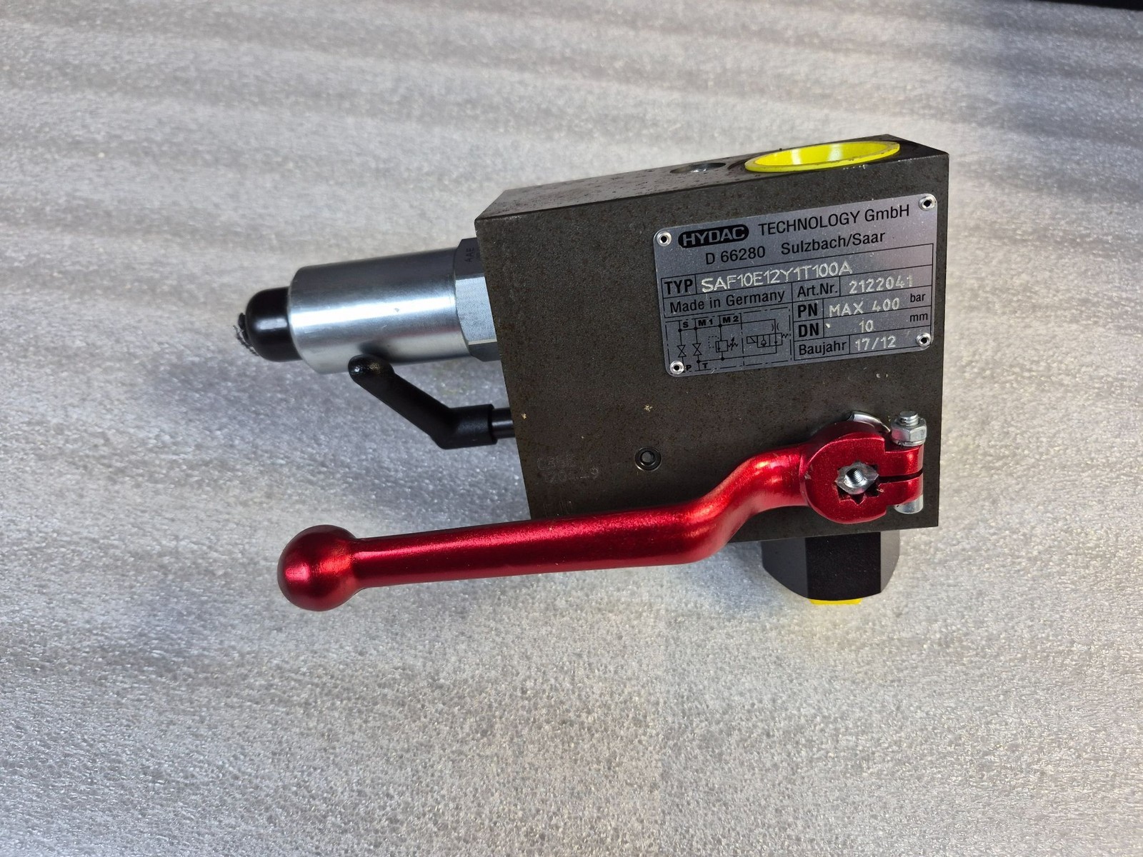 HYDAC SAF10E12Y1T100A Hydraulic Safety Shut‑Off Valve USED