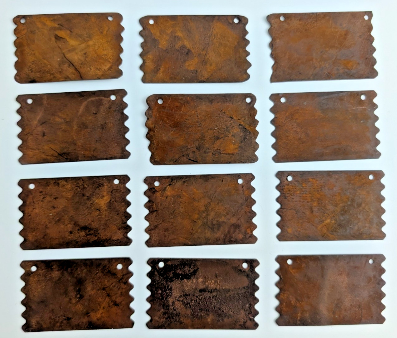 Lot of 12 Rusty Metal 2.75\
