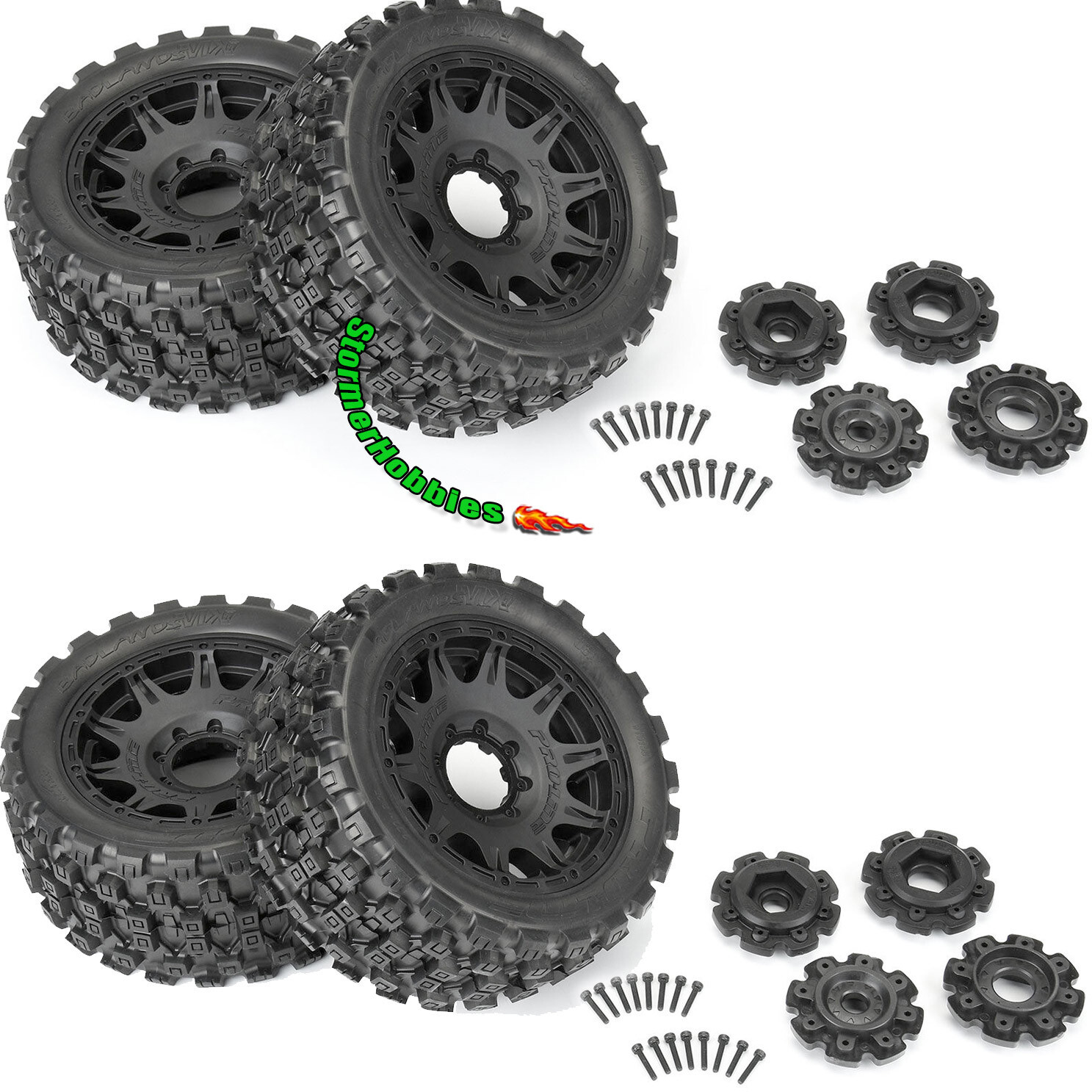 4 Pro-Line 1/6 Badlands MX57 mounted 5.7 4 Pro-Line 1/6 Badlands MX57 mounted 5.7