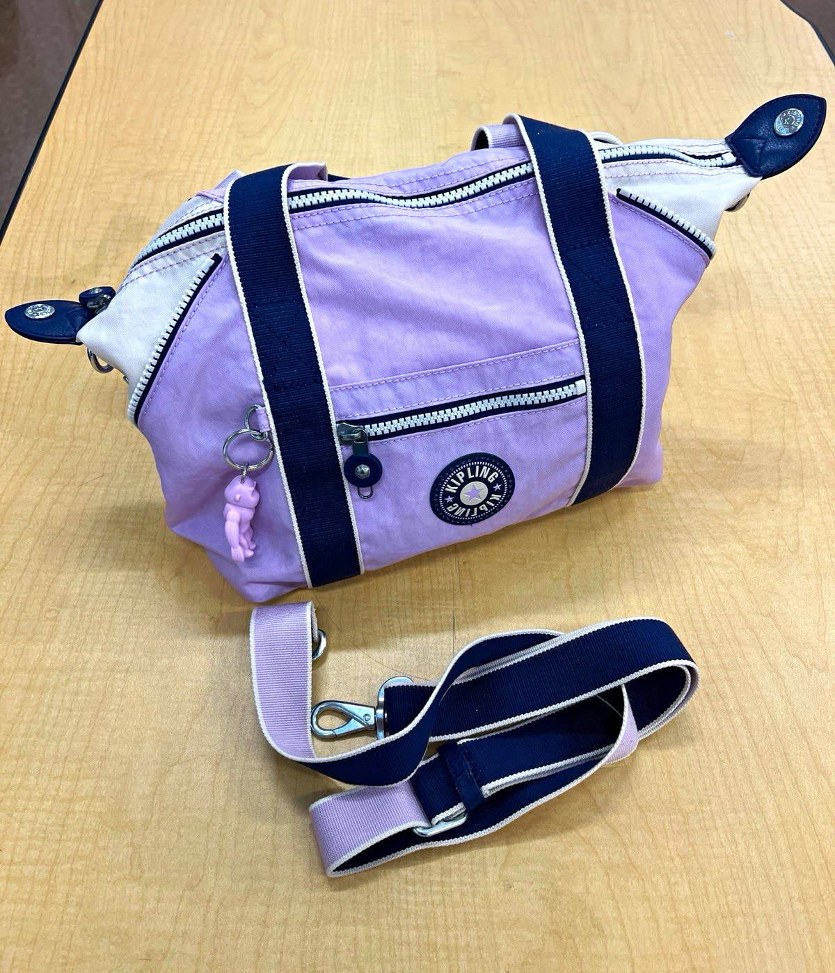 Kipling Art Mini Purple Lilac Nylon Crossbody Shoulder Bag HB7442Z08