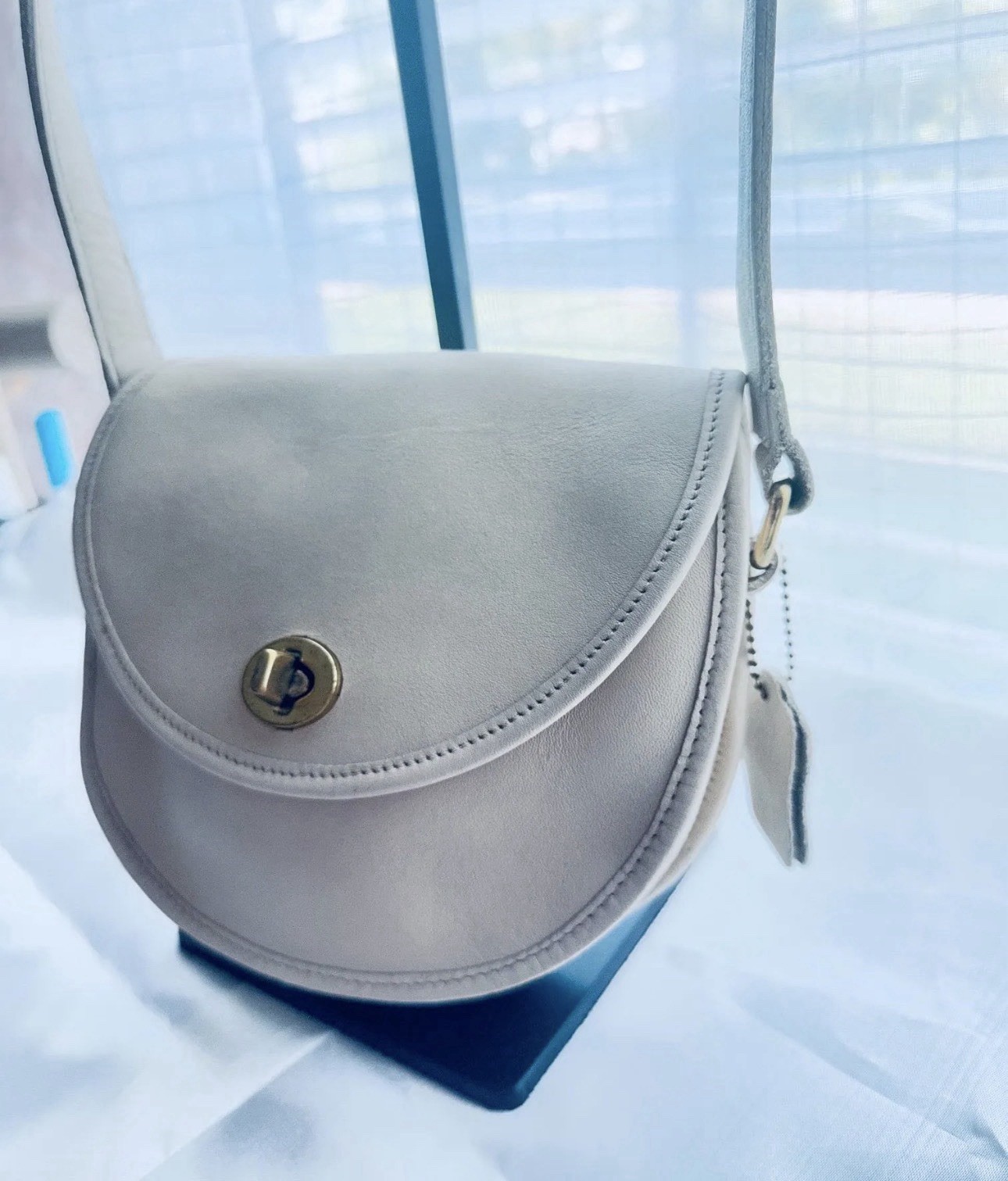 RARE \'95 Vintage COACH Watson Bag 9981 Leather Crossbody Saddle Bag - Bone USA RARE \'95 Vintage COACH Watson Bag 9981 Leather Crossbody Saddle Bag - Bone USA