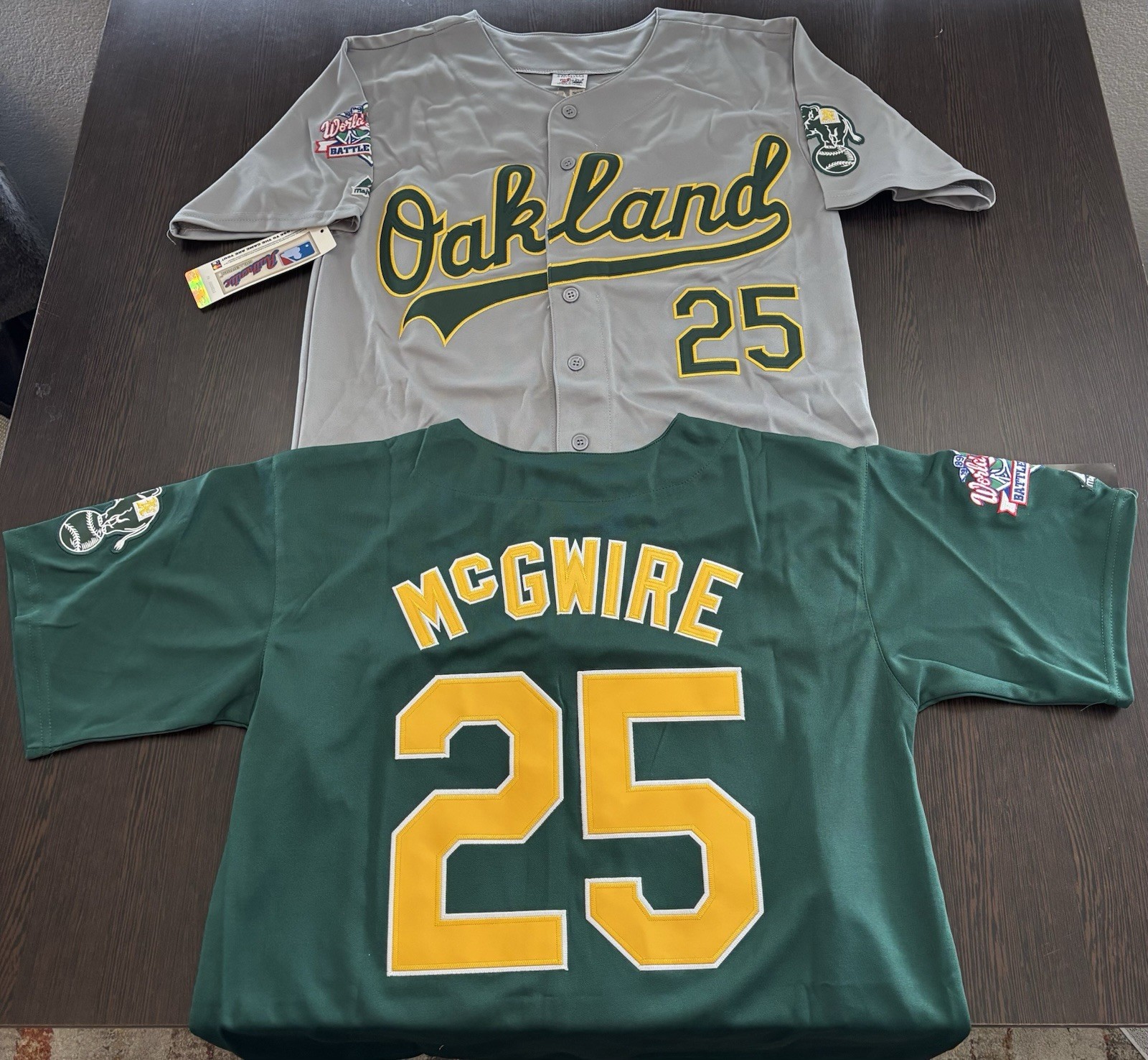 Mark McGwire Oakland Athletics 1989 World Series Men's Jersey Ships Same Day Mark McGwire Oakland Athletics 1989 World Series Men's Jersey Ships Same Day
