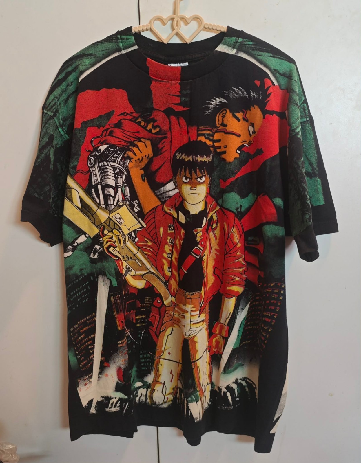 Vintage Style Akira AOP T Shirt Tetsuo Kaneda Anime All Over Print XL Vintage Style Akira AOP T Shirt Tetsuo Kaneda Anime All Over Print XL