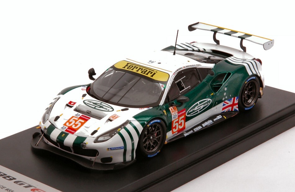 1:43 Scale Model Car Looksmart FERRARI 488 GTE EVO LMGTE LM 2021 Racing Ca