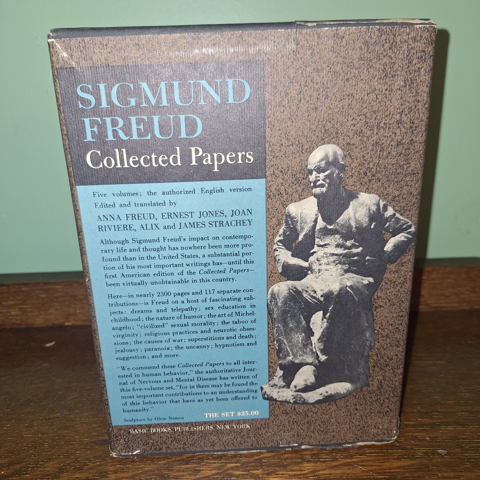 SIGMUND FREUD COLLECTED PAPERS. Complete 5-Book Set. First American Edition 1959 SIGMUND FREUD COLLECTED PAPERS. Complete 5-Book Set. First American Edition 1959