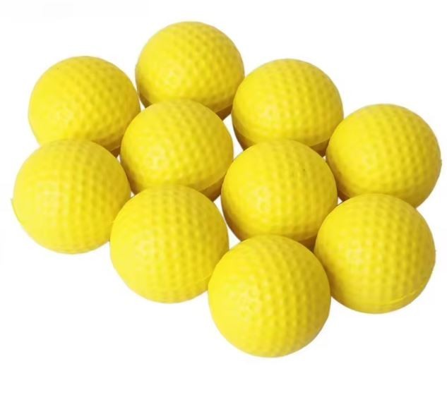 10 Pack Yellow PU Foam Golf Practice Balls – Indoor Outdoor Training 10 Pack Yellow PU Foam Golf Practice Balls – Indoor Outdoor Training