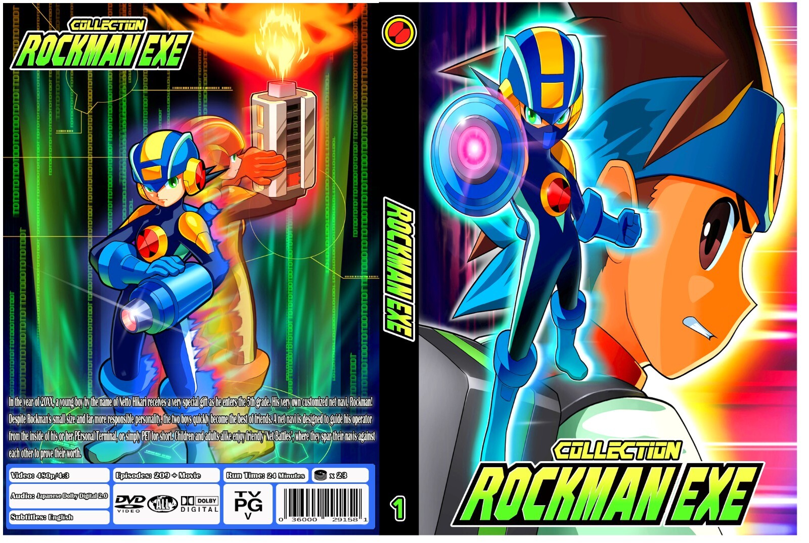 Rockman.EXE(MegaMan NT Warrior) Anime Series Collection Episodes 1-209 + Movie