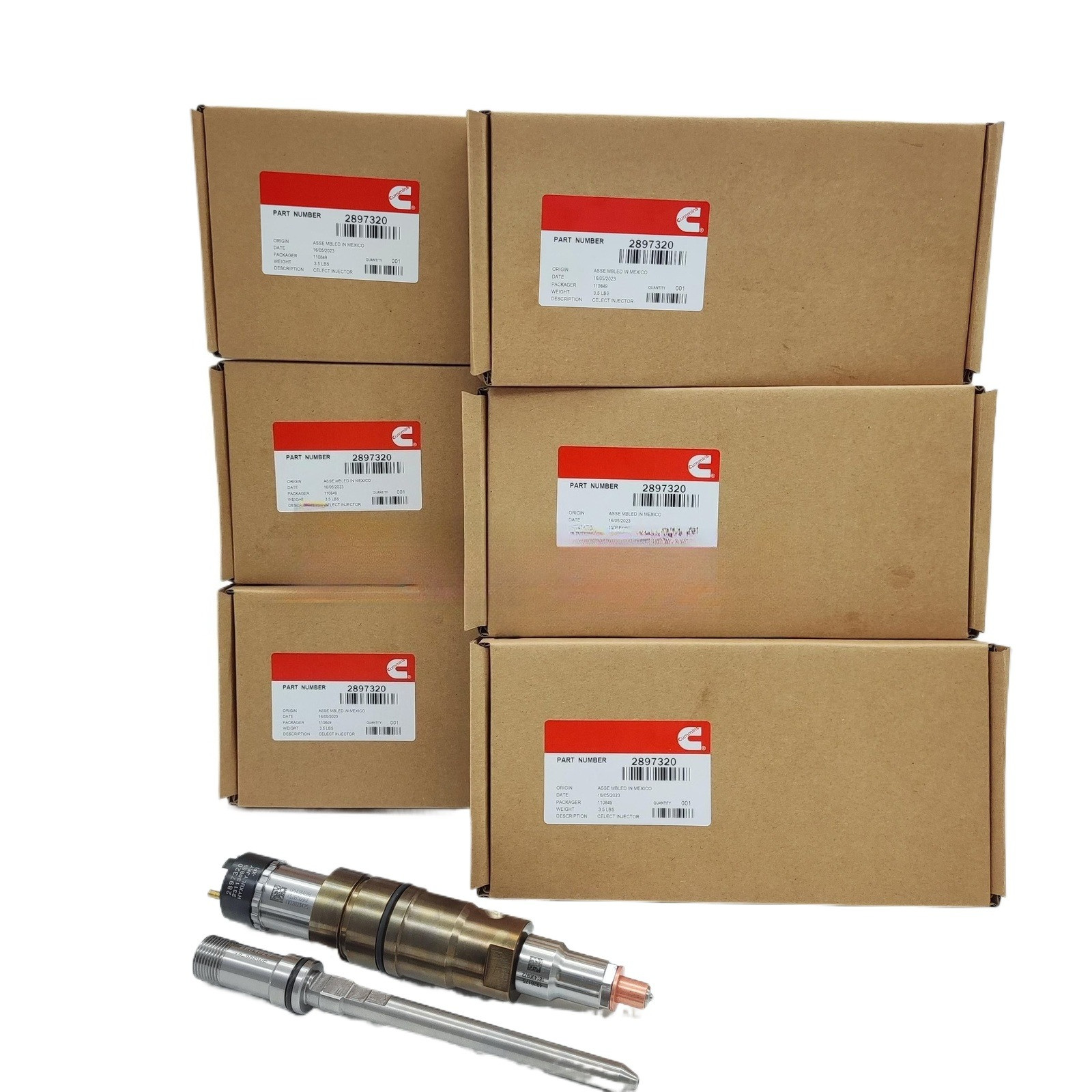 6X 5579419PX Diesel 5579419 2897320 Fuel Injector W/Tube For Cummins ISX15 QSX15