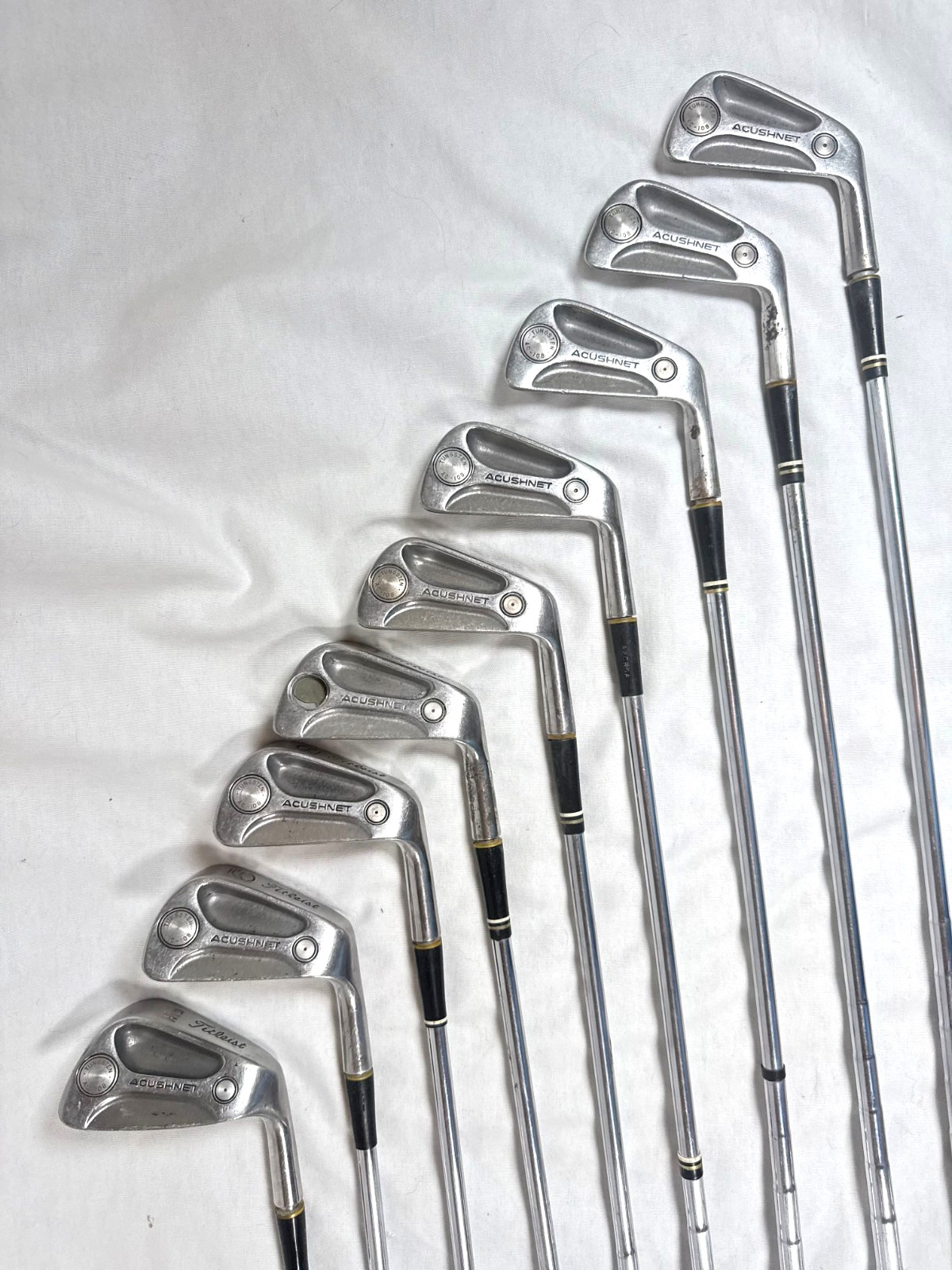 VINTAGE RARE Titleist AC-108 2-PW Iron Set, RH Steel Shaft Acushnet Tungsten