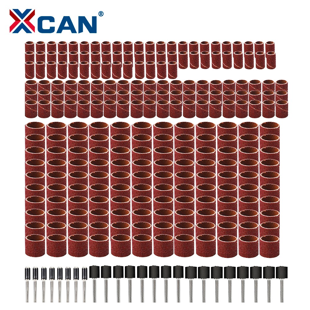384pcs Sanding Bands Rotary Polish Tools Kit Sandpaper with Sand Drum for Dremel