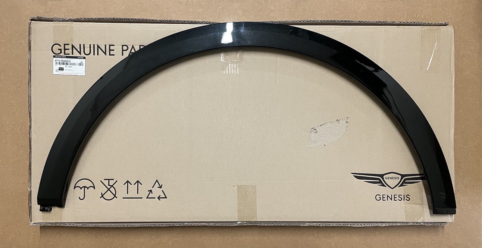 Genuine Front Fender Molding 2021-2026 GV80 Right Hand Side Wheel Flare BLACK