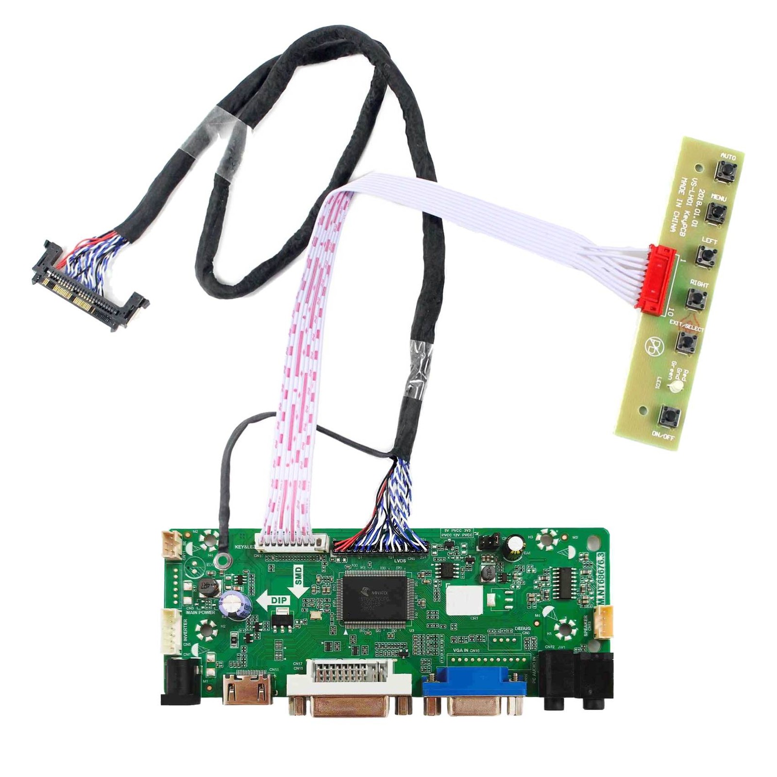 HD DVI VGA LCD Controller Board For LTI400HN01 LTI460HN01 1920X1080 LCD Display