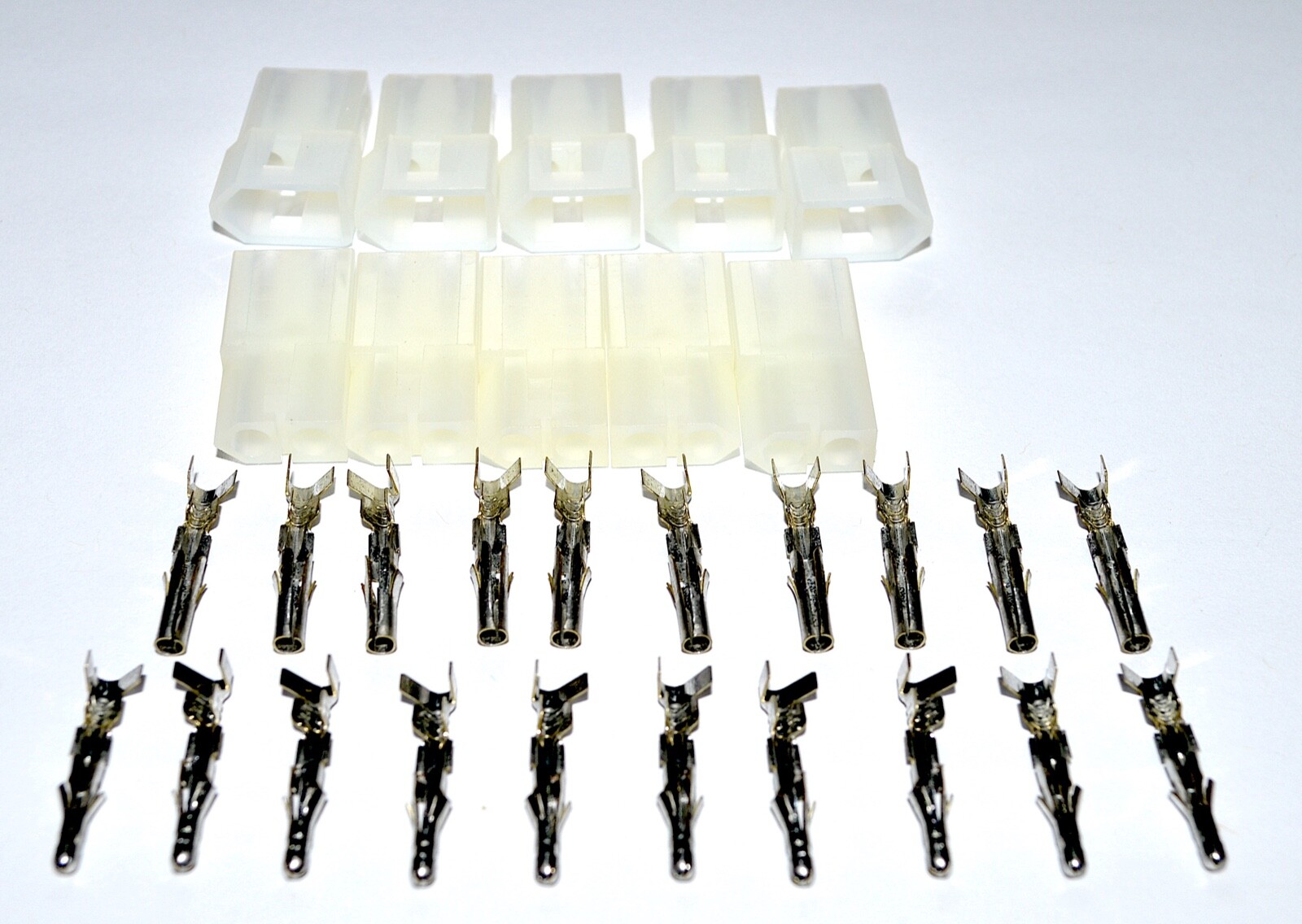 2 Pin .093 Molex Connector Kit, 5 Sets, w/14-20 AWG .093