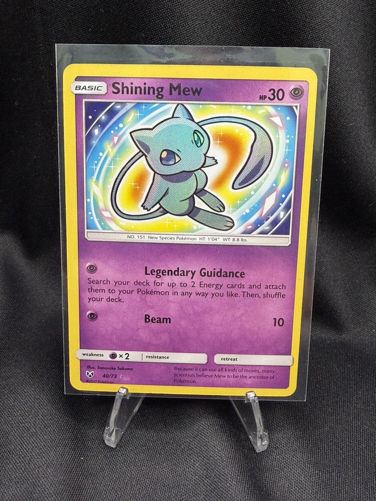 Shining Mew 40/73 Rare Shining Shining Legends Pokemon Holo Near Mint