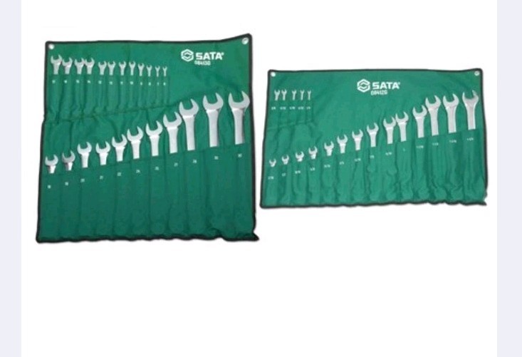 Sata 42 Piece Combination Wrench Set 12 Pt SAE & Metric ST08415G 08412G/08413G Sata 42 Piece Combination Wrench Set 12 Pt SAE & Metric ST08415G 08412G/08413G