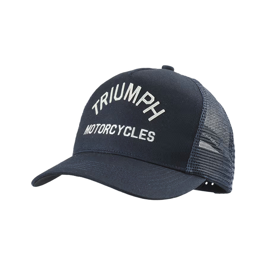 Triumph Motorcycle Coast Snap Back Trucker Navy Blue MCAS24300 Triumph Motorcycle Coast Snap Back Trucker Navy Blue MCAS24300