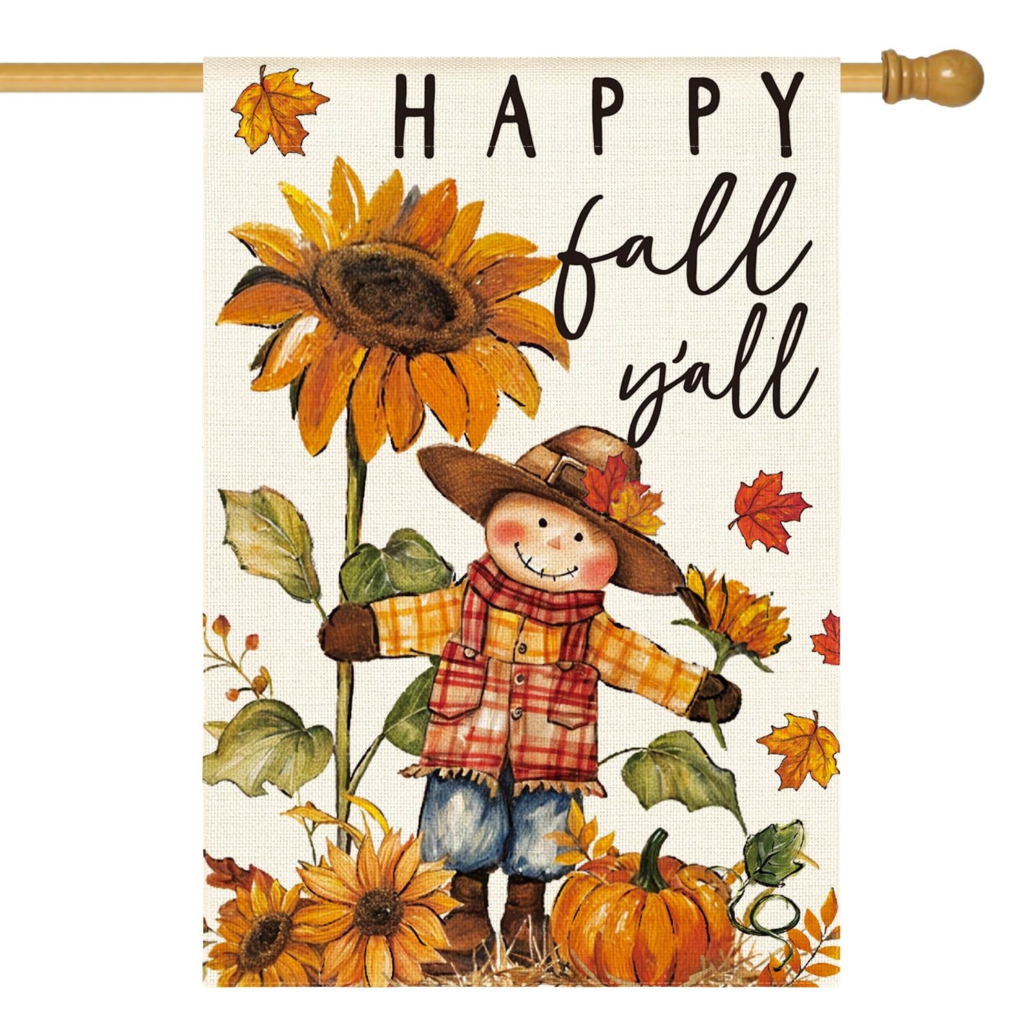 AVOIN colorlife Fall Scarecrow House Flag 28x40 Inch for Outside | Double Sid... AVOIN colorlife Fall Scarecrow House Flag 28x40 Inch for Outside | Double Sid...