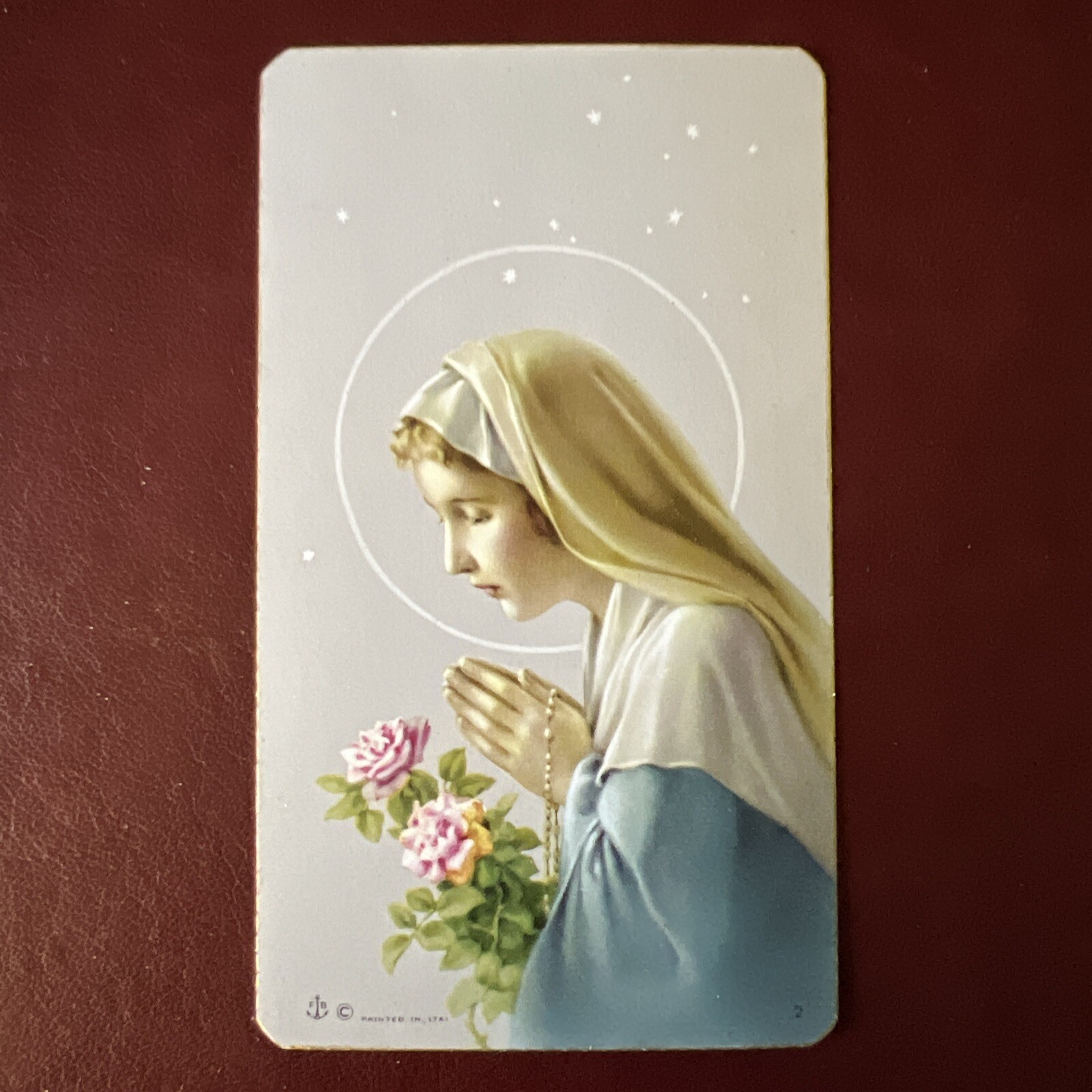 Vintage Catholic Holy Card - Our Lady In Prayer Vintage Catholic Holy Card - Our Lady In Prayer