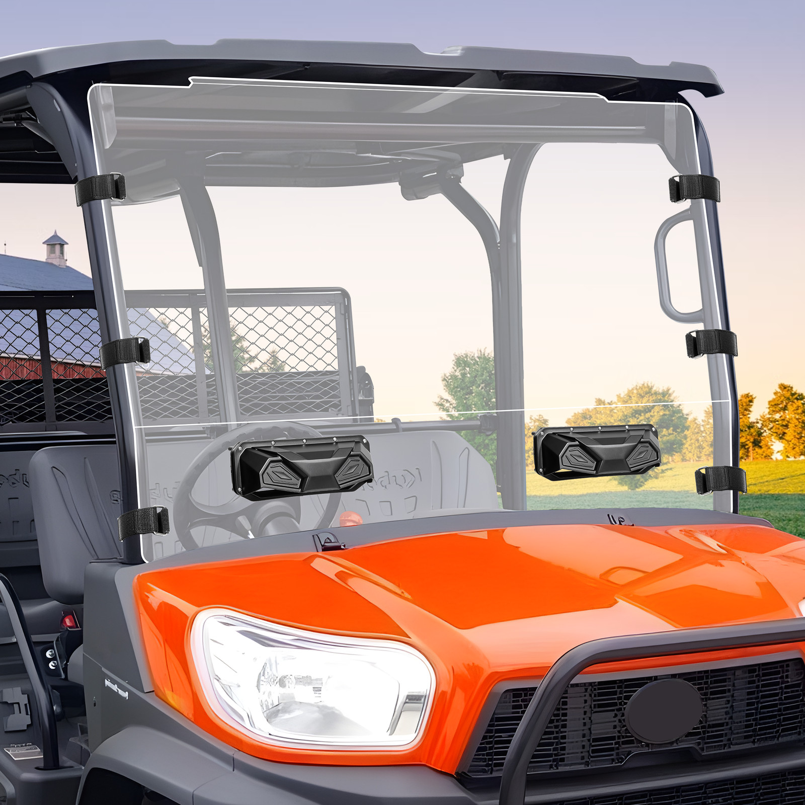 Front Windshield Vented Windshield For Kubota RTV X900/ X1120 2014-26 PC Window